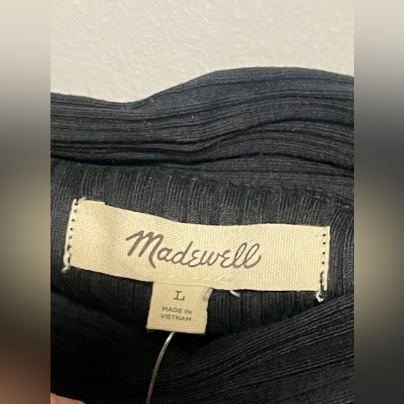 Madewell Rib Off the Shoulder Top Red Size Large - Picture 6 of 7